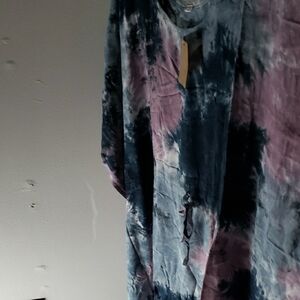 Blue and Purple Short Sleeve Tee Vibrant Colors